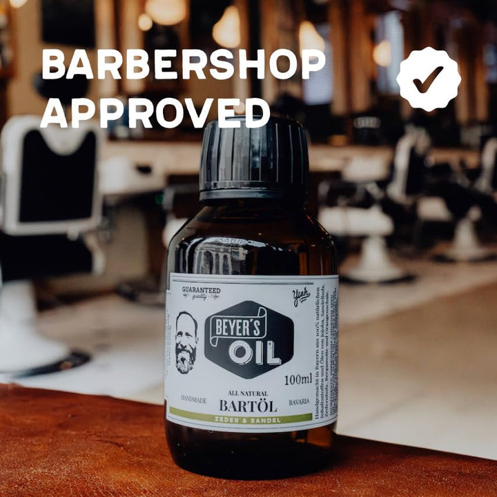 Beyer’s Oil Bartöl Zeder & Sandel XXL 100ml - 100% natürliche Bartpflege - Macht den Bart weich und