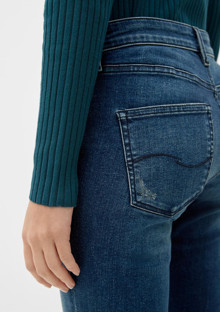 QS Damen Jeans, Fit: Sadie Skinny Leg 32W / 34L Blau, 32W / 34L Blau