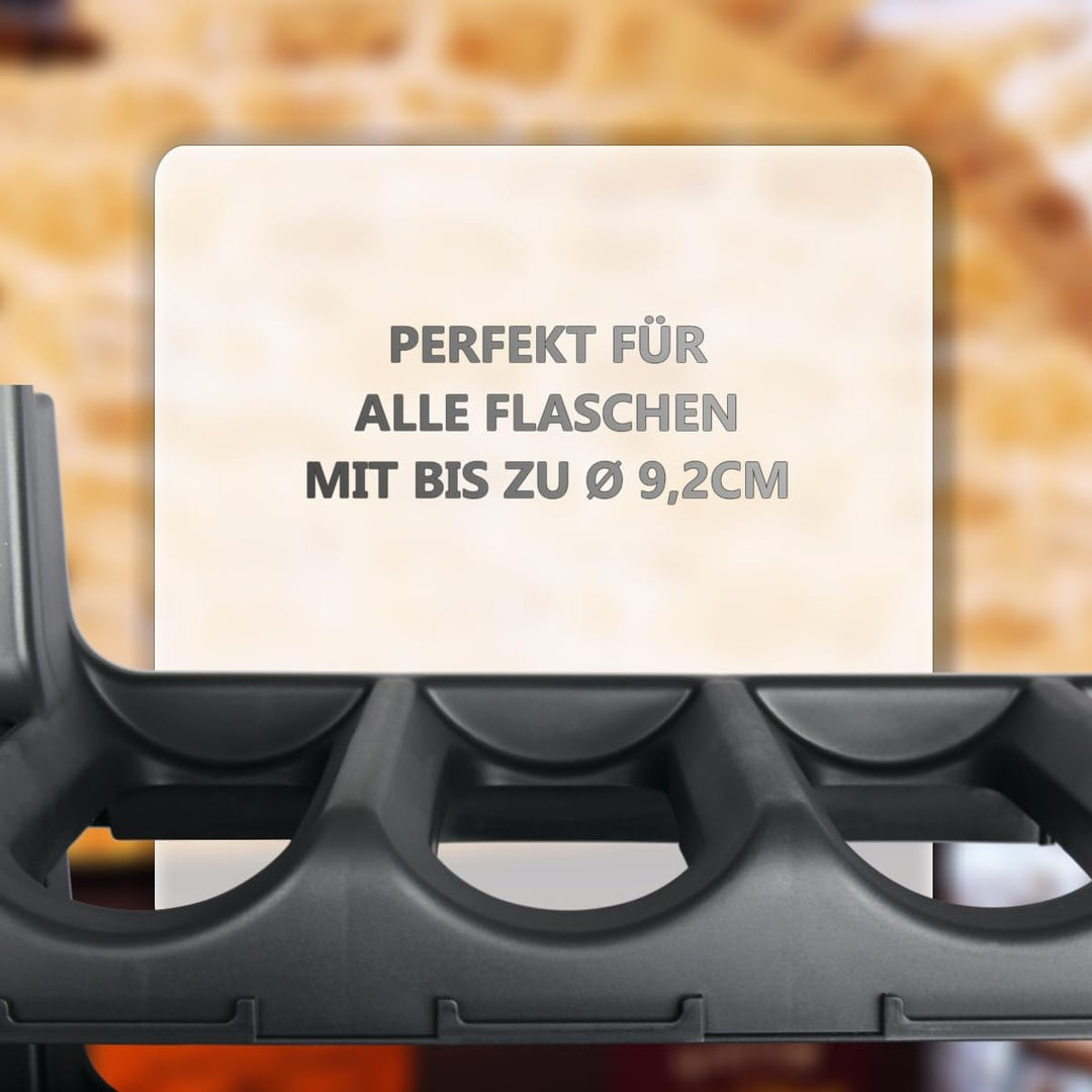 Stimo Flaschenregal für 36 Flaschen stapelbar Weinregal erweiterbar Kunststoff Getränkeaufbewahrung
