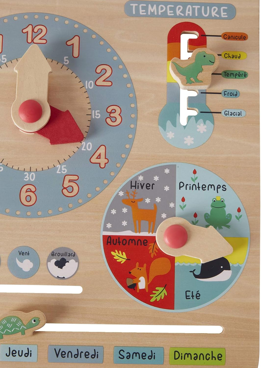 Vertbaudet Holz-Spieluhr mit Kalender für Kinder Mehrfarbig ONE Size