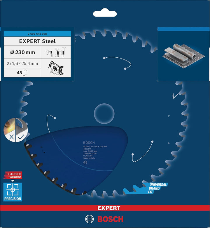 Bosch Accessories Bosch Professional 1x Kreissägeblatt Expert for Steel (für Stahl, Sägeblatt Ø 230