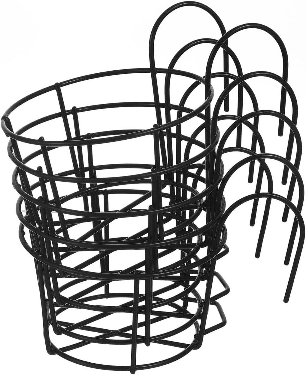 BESPORTBLE 5 StüCk Runde HäNgende Blumentopfhalter Aus Eisen Balkon GeläNder PflanzgefässE Metall Pf
