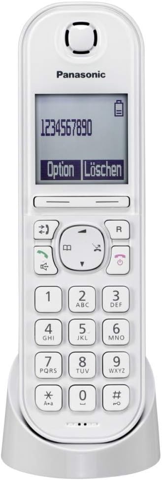 Panasonic KX-TGQ200GW DECT IP-Telefon (schnurlos, CAT-iq 2.0 kompatibel, Freisprechmodus, Anruferspe