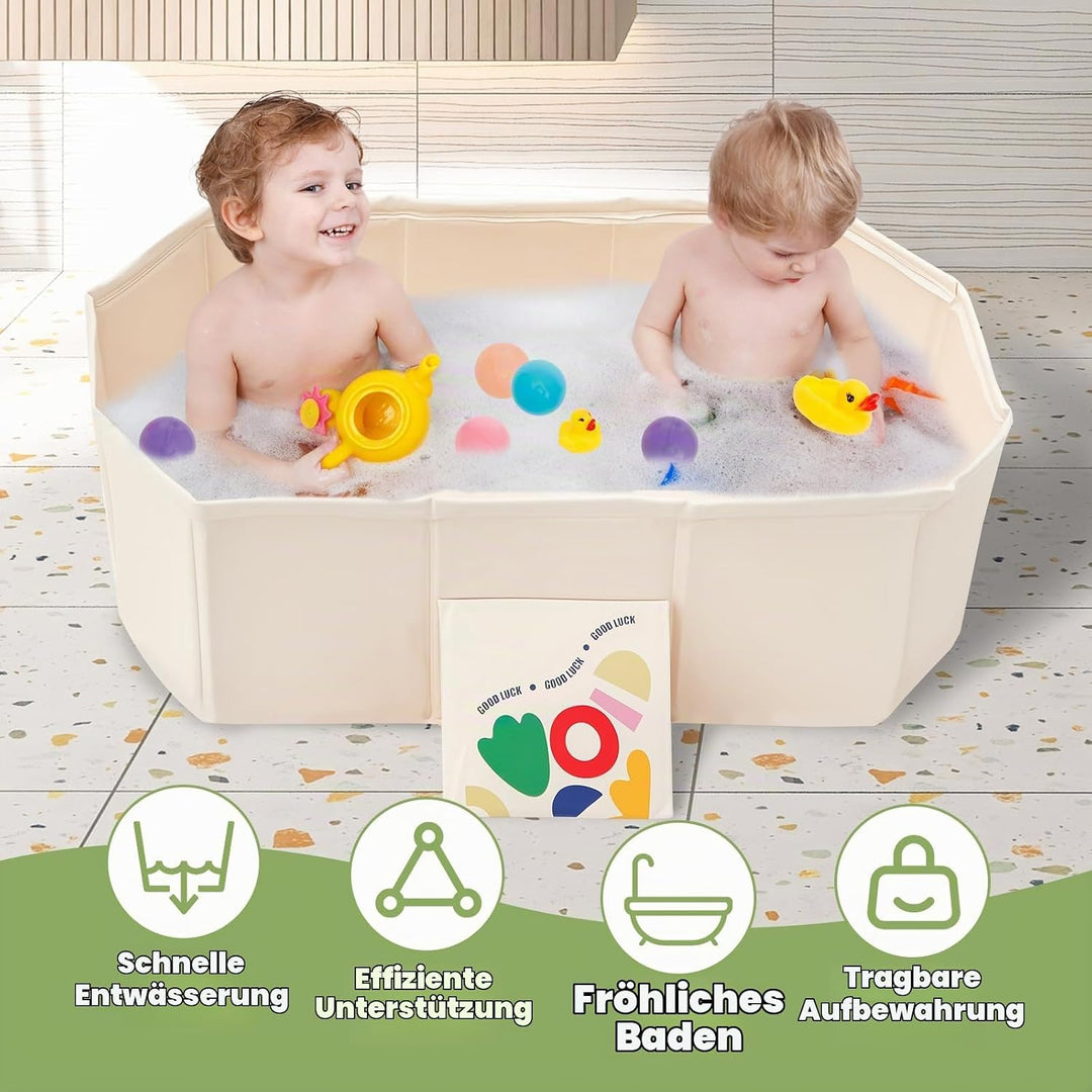 Faltbare Babybadewanne, Badewanne Kinder Grosse Kleinkindbadewanne Tragbares Duschbecken mit Newborn
