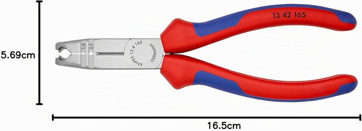 Knipex Abmantelungszange schwarz atramentiert, mit Mehrkomponenten-Hüllen 165 mm 13 42 165