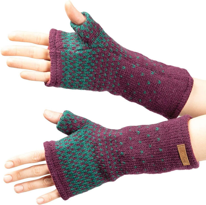 Damen Pulswärmer Armstulpen Modell Ida naturhellgrau, naturhellgrau