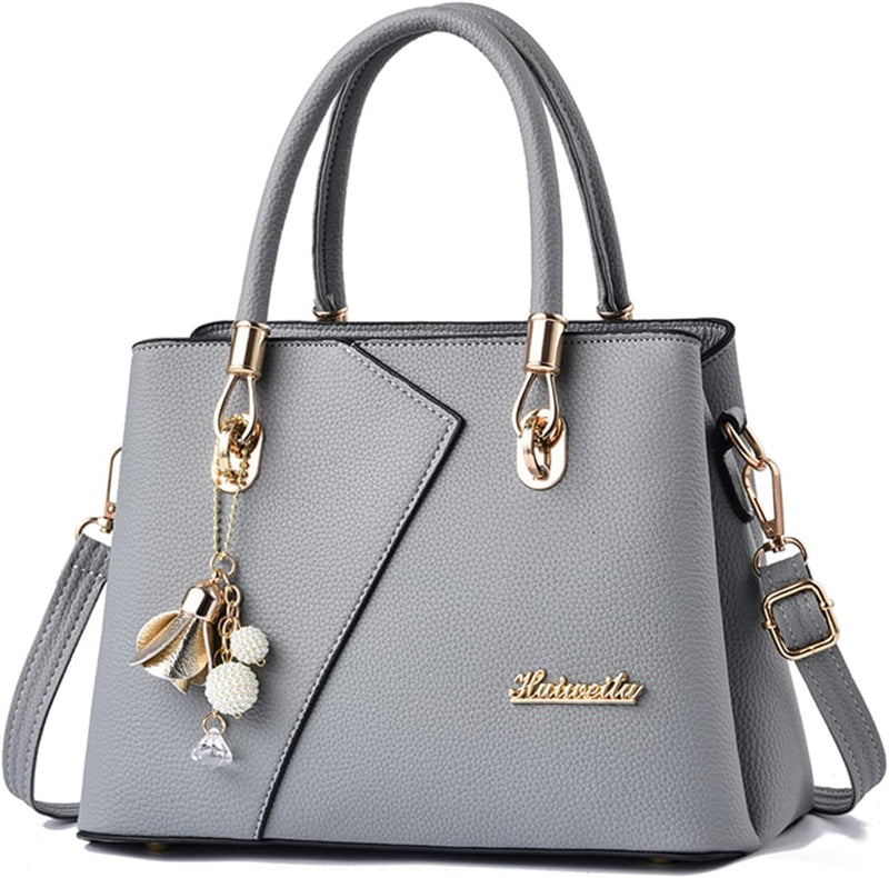 FANDARE Damen-Henkeltaschen Mehrfachtasche Handtasche PU-Leder Umhängetaschen Schultertaschen Wasser