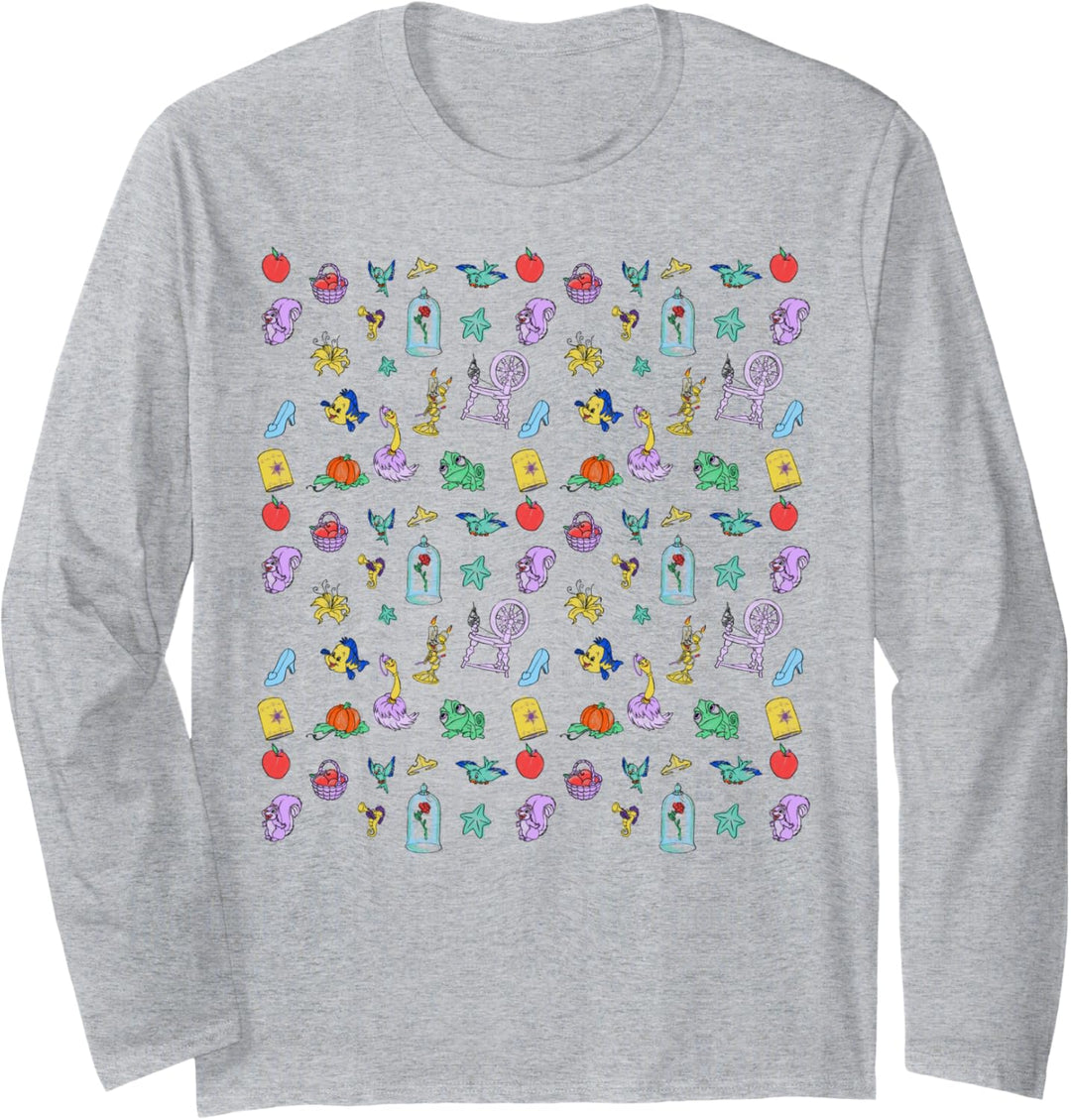 Disney Princess Sidekicks And Doodles Poster Langarmshirt