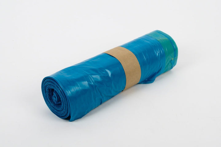 Funny AG-879 LDPE-Zugbandsäcke, 700 x 1100 mm, Typ 60, Blau, Circa 120 L, 250 Stück) Single, Single