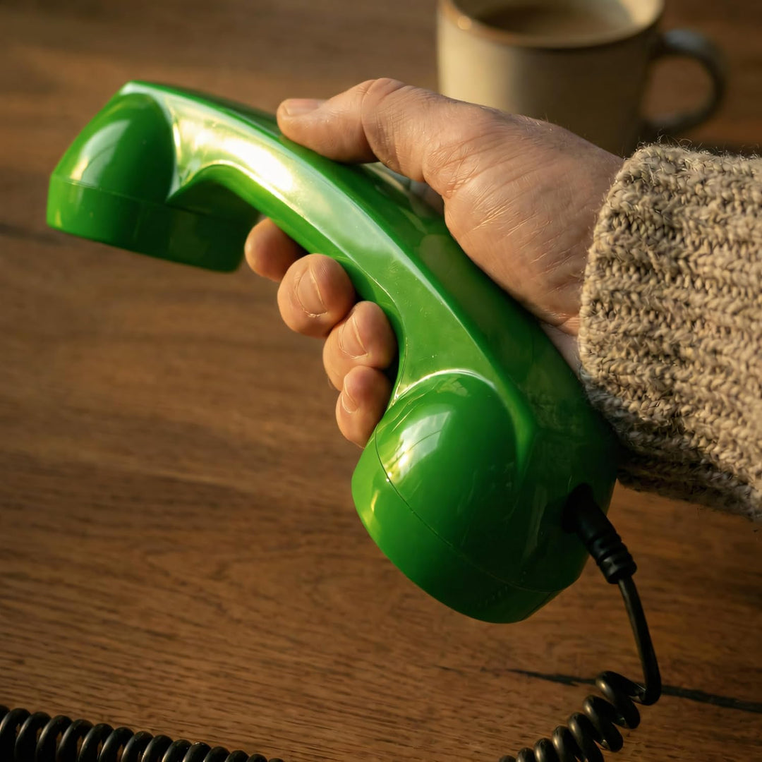 Opis 60s Micro - Retro Handyhörer für Android Smartphones, Tablets, Notebooks und Handys in der Form