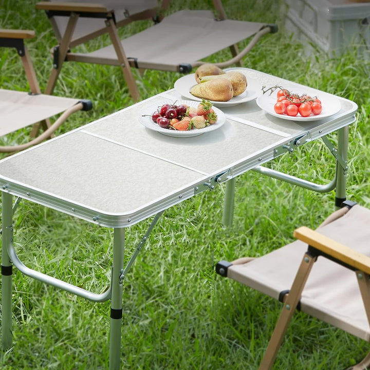 CPROSP Campingtisch Klappbar 90 * 40cm, Koffertisch Camping Faltbar, Camping Tisch, Markttisch Höhen