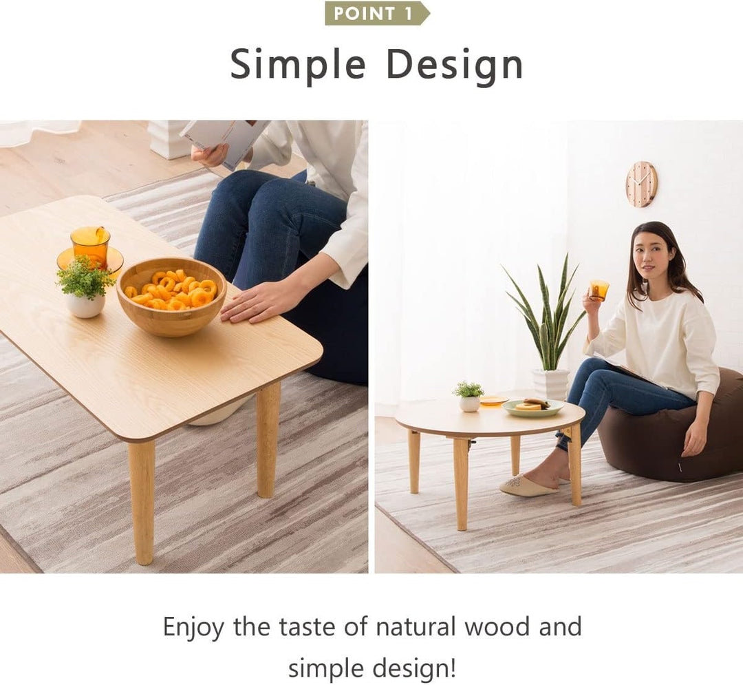 Emoor Couchtisch, zusammenklappbar, Holz 01.Rectangle (Small) weiss Klein-Rechteck Weiss, Klein-Rech