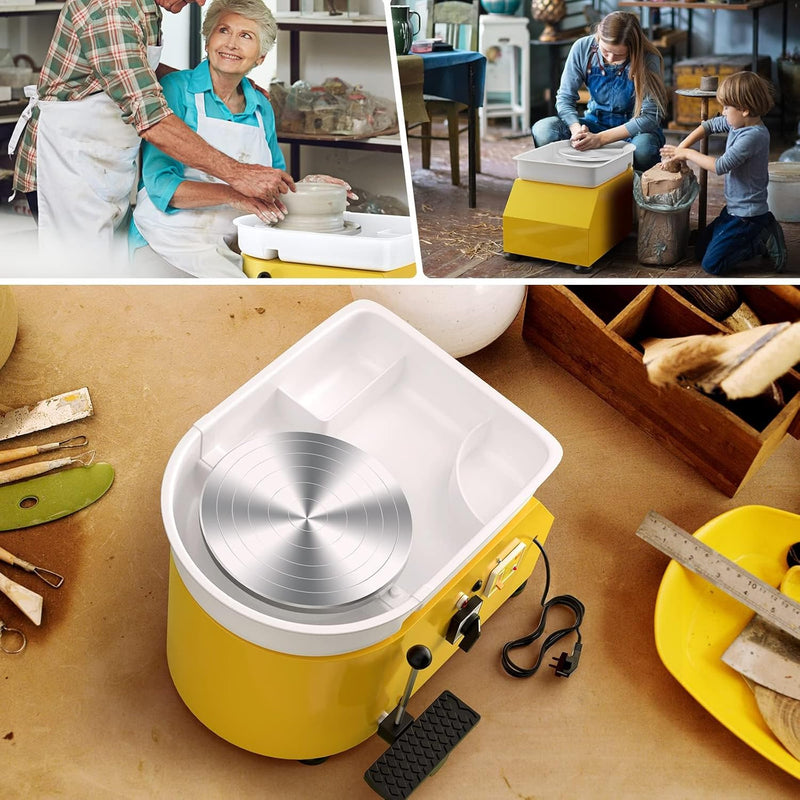 VAYOTOY Elektrische Töpferscheibe Maschine 25CM 350W Keramik Clay Maschine Professionelle Töpfersche
