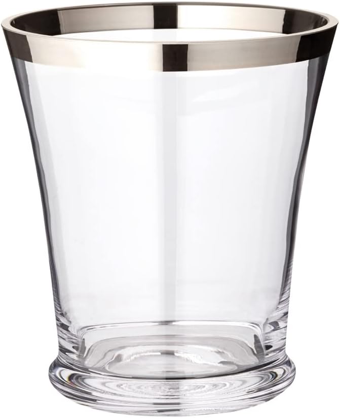 EDZARD Flaschenkühler Reuben (Ø 19,5 cm) aus Kristallglas mit Platinrand - Champagner Kühler, Sektkü