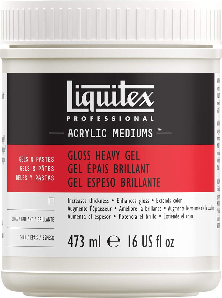 Liquitex 5121 Professional glänzendes schweres Gel Medium für Acrylfarben, erhöht den Oberflächenwid