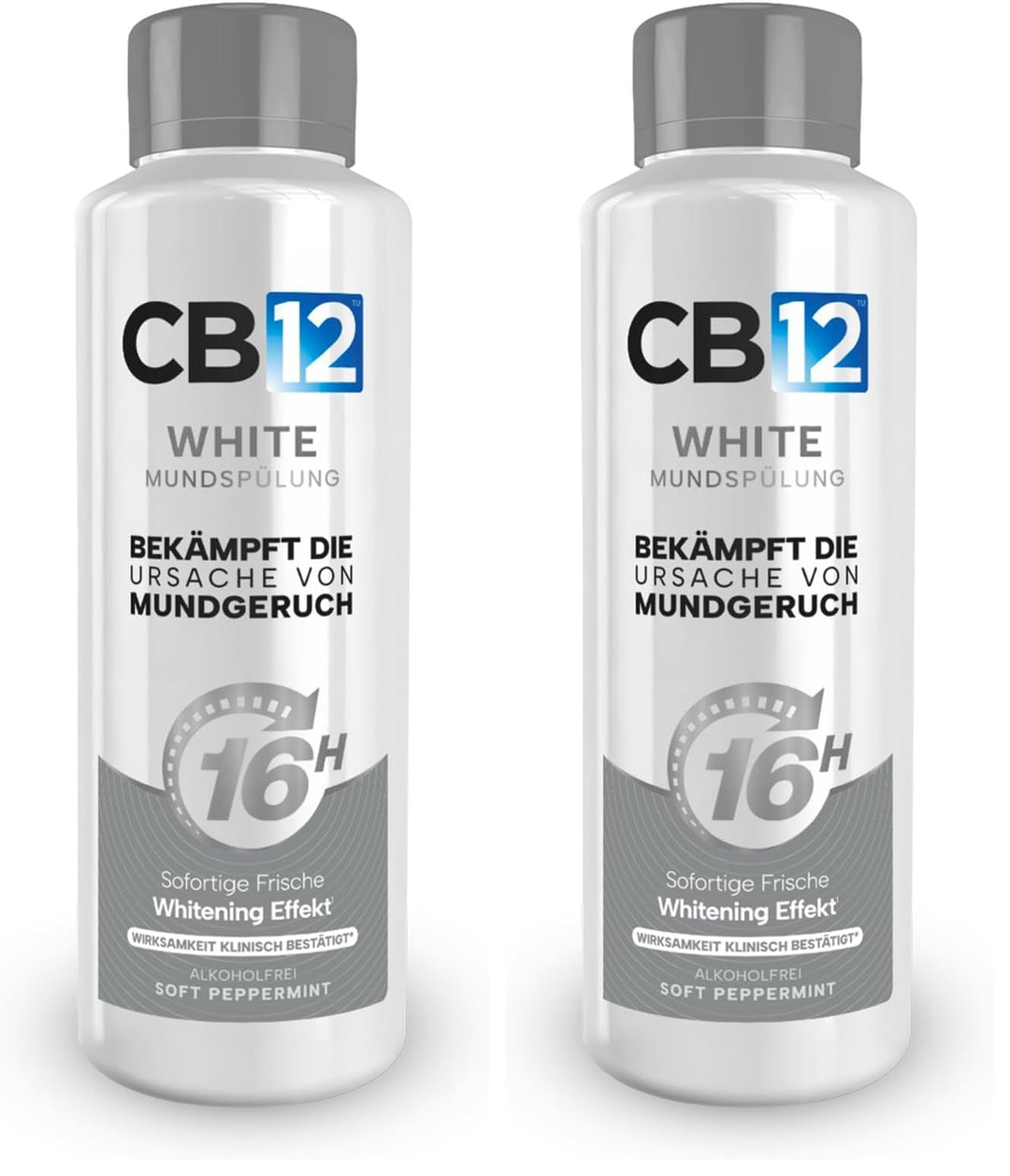 CB12 White – Angenehmer Atem für 12 Stunden und weissere Zähne – 500 ml, Minze, für Mundgeruch Behan