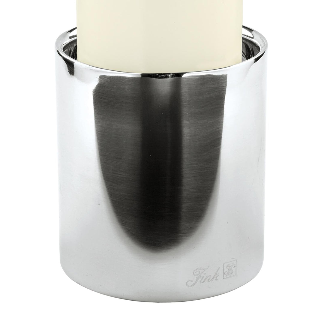 Fink Sobrio Stumpenhalter, Edelstahl, Silber, 11 x 11 x 10 cm 11 x 11 x 10 cm Silber, 11 x 11 x 10 c