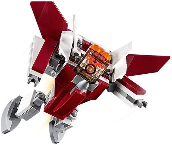 LEGO 31086 Creator Flugzeug der Zukunft, Raumschiff der Zukunft oder Roboter der Zukunft, 3-in-1 Bau
