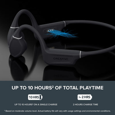 Creative Outlier Free Wireless Bone Conduction Kopfhörer mit Bluetooth 5.3, IPX5 Schweiss- und Wasse