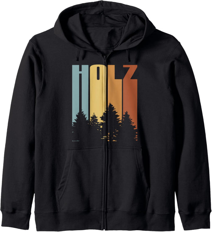Holz retro vintage Holzfäller Tischler Drechseln Kapuzenjacke