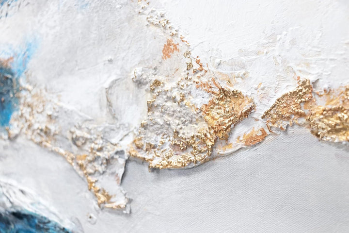 YS-Art Abstrakt Acryl Gemälde auf Leinwand Smaragd handgemalt Wandbilder Wohnzimmer modern Wohndekor