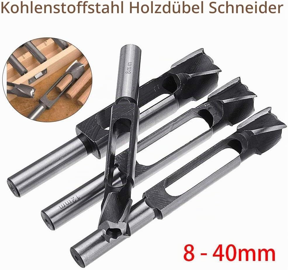 Dübel-Zapfenbohrer, tiefer Zapfenschneider, Kernbohrer, Holzarbeiten, Möbelherstellung, Tischlerei,