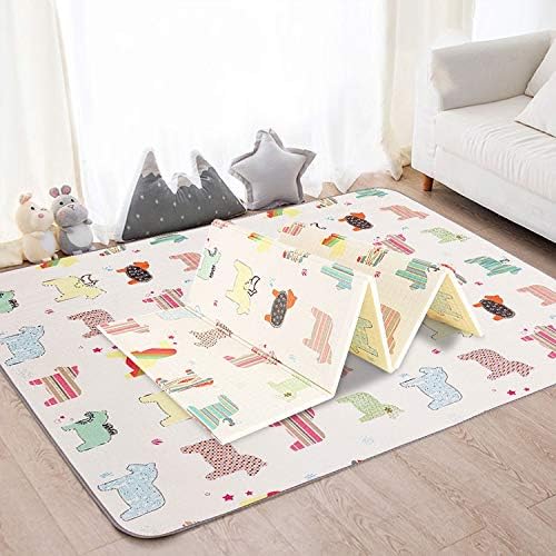 Mamabrum Baby Krabbel Matte Baby Teppich Spielmatte, 195 x 176 x 1.0 cm, ungiftig Bodenmatte Verdick