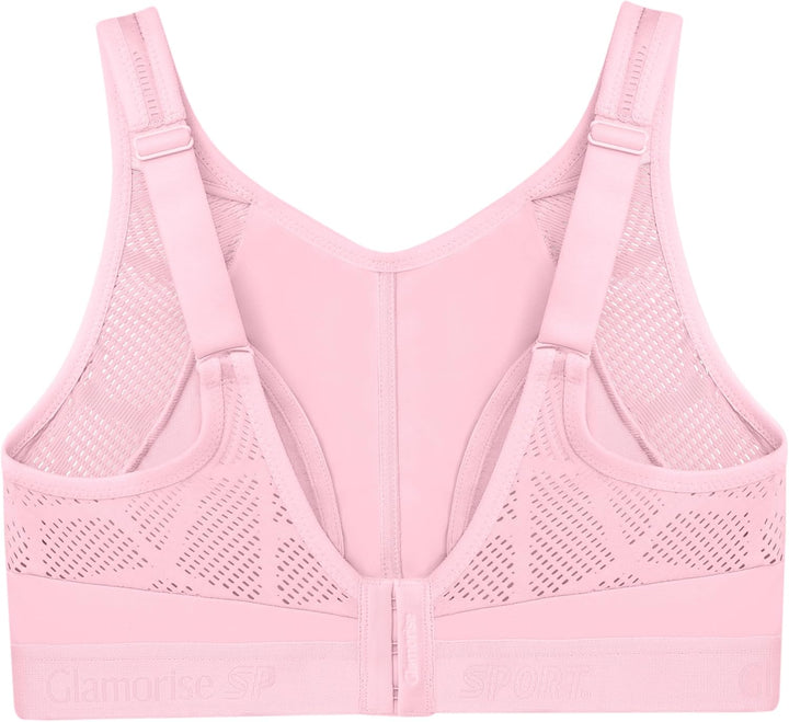Glamorise Damen Sports Bra, Undurchsichtige 75C Rosa, 75C Rosa