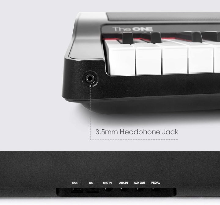 The ONE Smart Keyboard Light, 61 Tasten E-Piano mit Anschlagdynamik, tragbares Keyboard für Anfänger