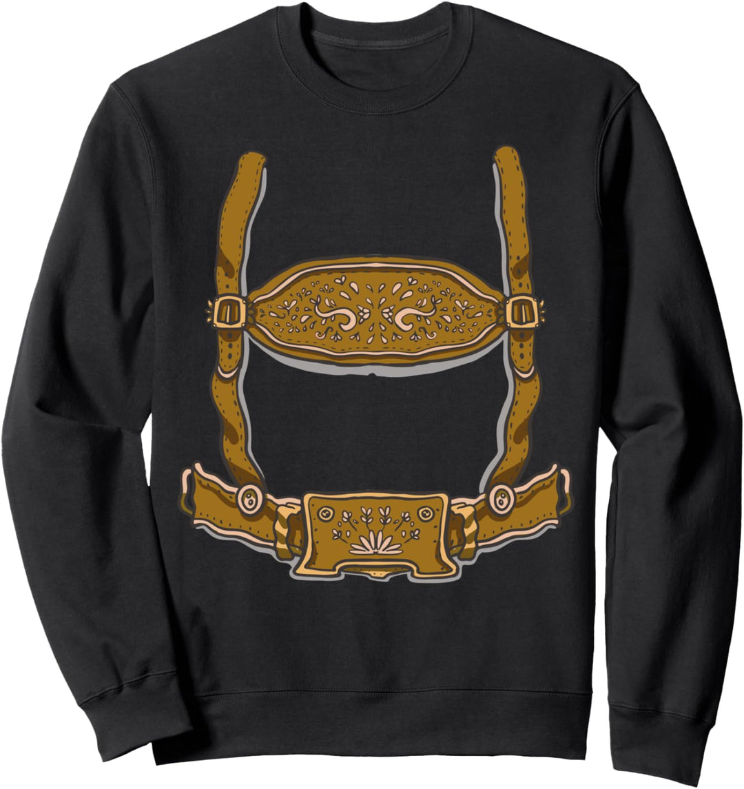 Tracht Ersatz Lederhose Trachtenshirt Herren Kinder Trachten Sweatshirt