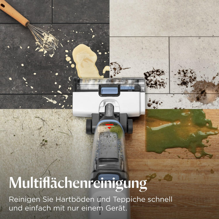 BISSELL CrossWave Edge, Staubsauger mit Wischfunktion, leistungsstarke Reinigung von Verschmutzungen