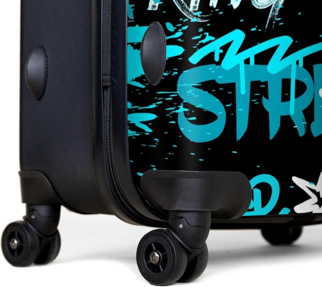 NoBoringSuitcases.com® Koffer XL Gross 77x51.5x28 cm Hartschale Reisekoffer 4 Rollen Leicht Koffer T