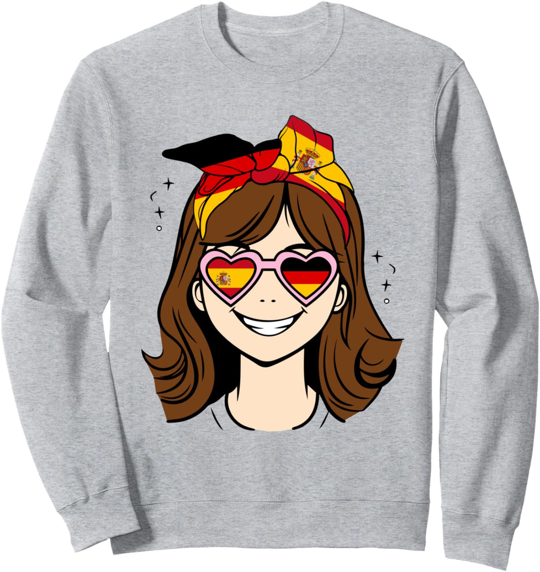 Halb Deutsch Halb Spanisch kleines Mädchen, Spanien Deutschland Mädchen Sweatshirt