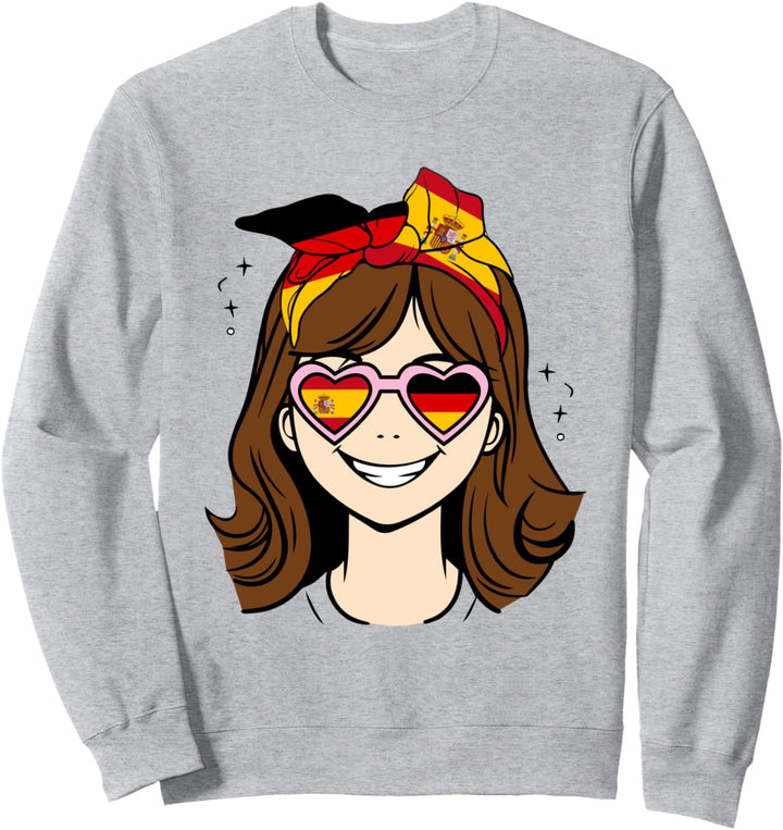 Halb Deutsch Halb Spanisch kleines Mädchen, Spanien Deutschland Mädchen Sweatshirt