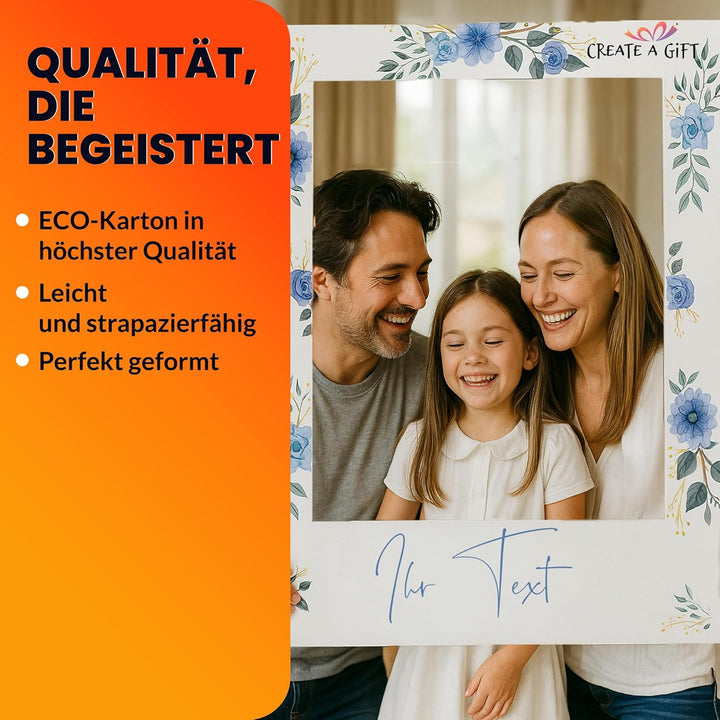 Personalisierter Selfie-Rahmen für Hochzeiten, Geburtstagsfeiern und andere Events – 95x67 cm, aus 9