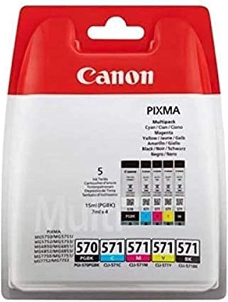 Canon PGI-570BK/CLI-571 BK/C/M/Y Druckertinte Multipack - für PIXMA Tintenstrahldrucker ORIGINAL PGB