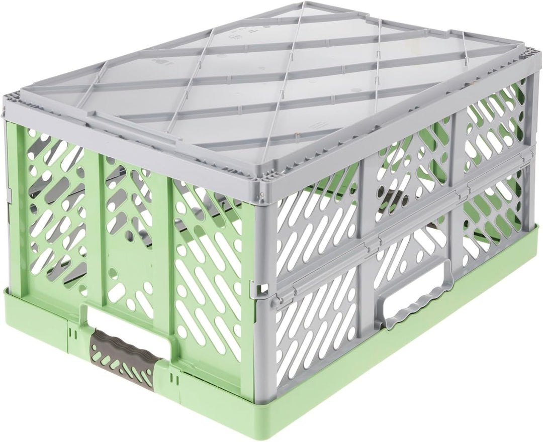 keeeper ben 4x Stabile Profi-Klappboxen mit Soft-Touch Griffen, 45 l, Eco Grass Green Eco Grass Gree