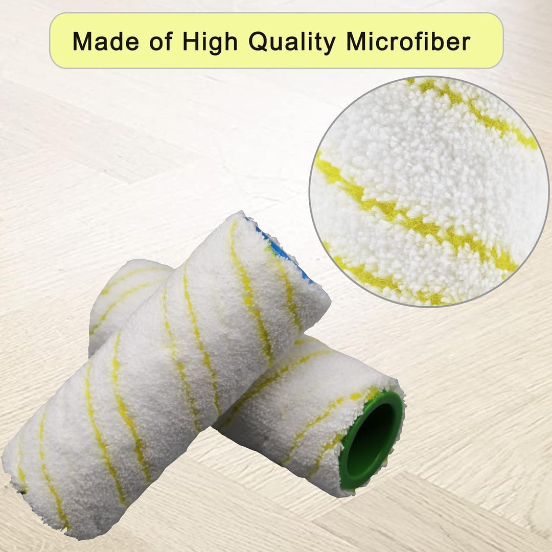 4 Stück Ersatzrollen für Kärcher FC7 FC5 FC3 FC3D, Microfaser Walzenset für Karcher EWM 2 Cordless E