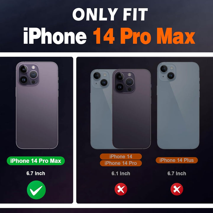 SHIELDON Hülle für iPhone 14 Pro Max Schutzhülle [Rindsleder] [Stossfest ] [Kartenfach] [Magnetversc