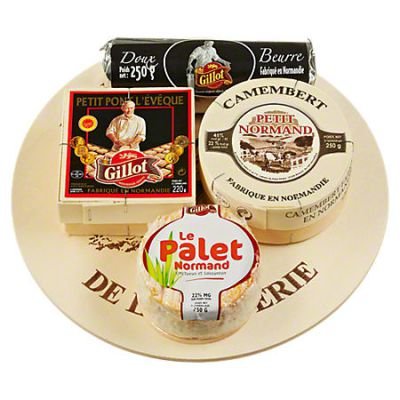 Gillot Plateau Normand N°7 Käseplatte mit Rollenbutter ca. 870 g
