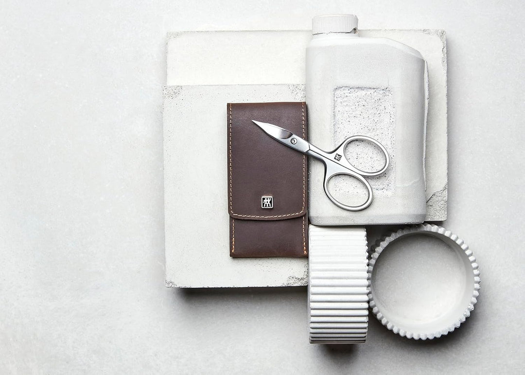 ZWILLING Maniküre und Pediküre Set, Reise Etui Set für Hände und Füsse, Nagelpflege, Echtleder, 3-te