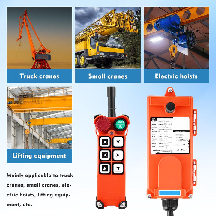 MXBAOHENG Drahtlose Kransteuerung 24V Hoist Fernbedienung Industrielle elektrische Hebezeuge Fernbed