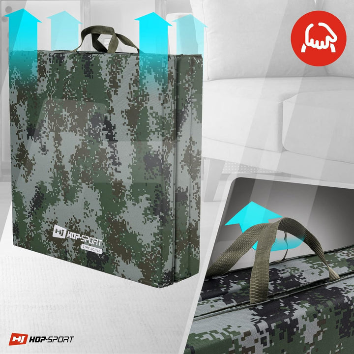 Hop-Sport Turnmatte klappbar - Bodenweichmatte für zuhause 180x60x5cm - Fitnessmatte, Gymnastikmatte