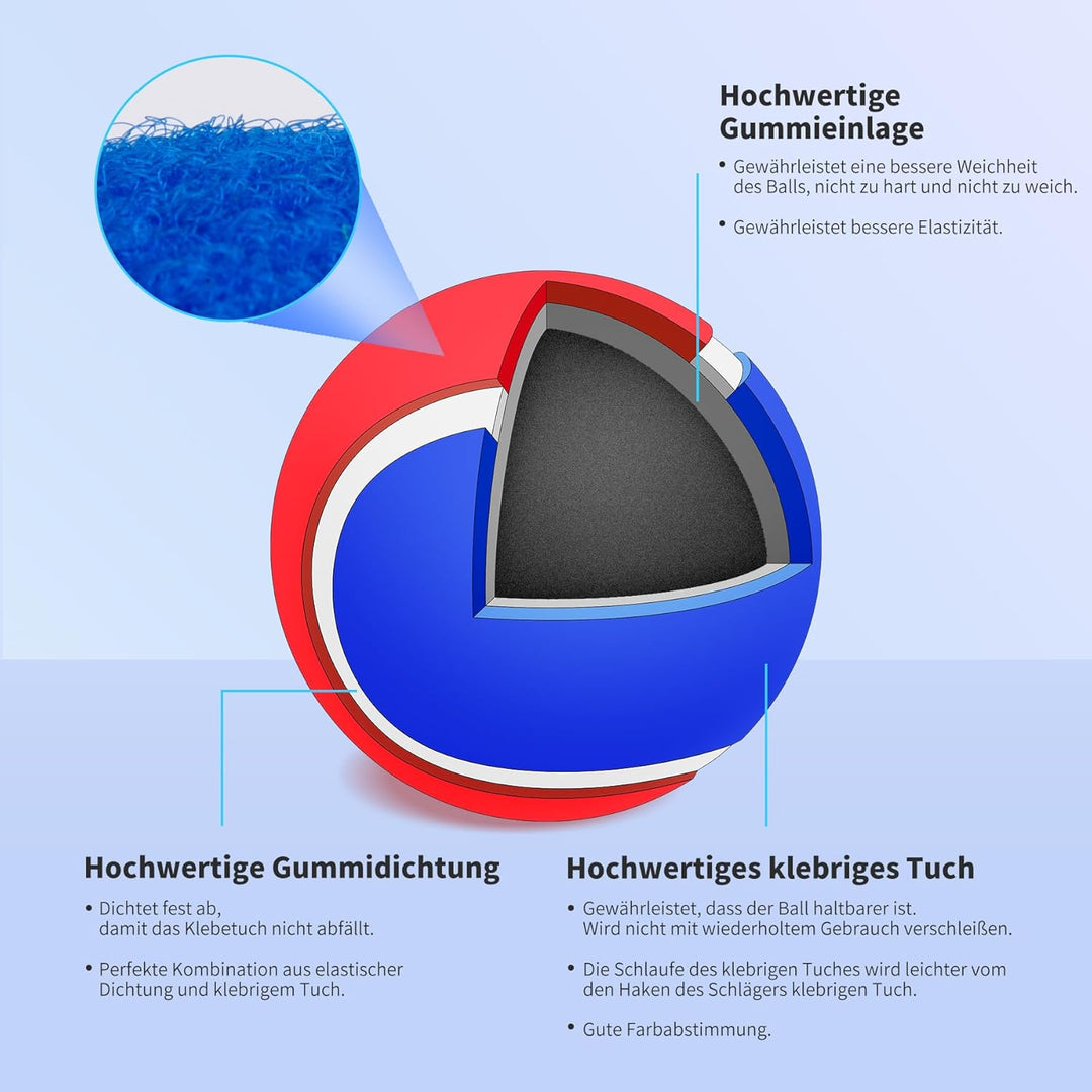 U&C Planet Beachball Set Strandtennis Set Paddle Ball Spiel Klettballspiel Strandschlägerset für Kin