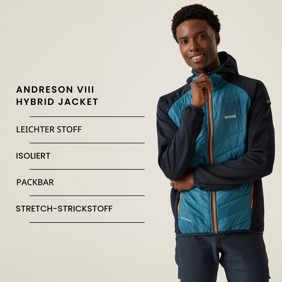 Regatta Andreson VIII Hybrid Herren-Jacke S Schwarz, S Schwarz