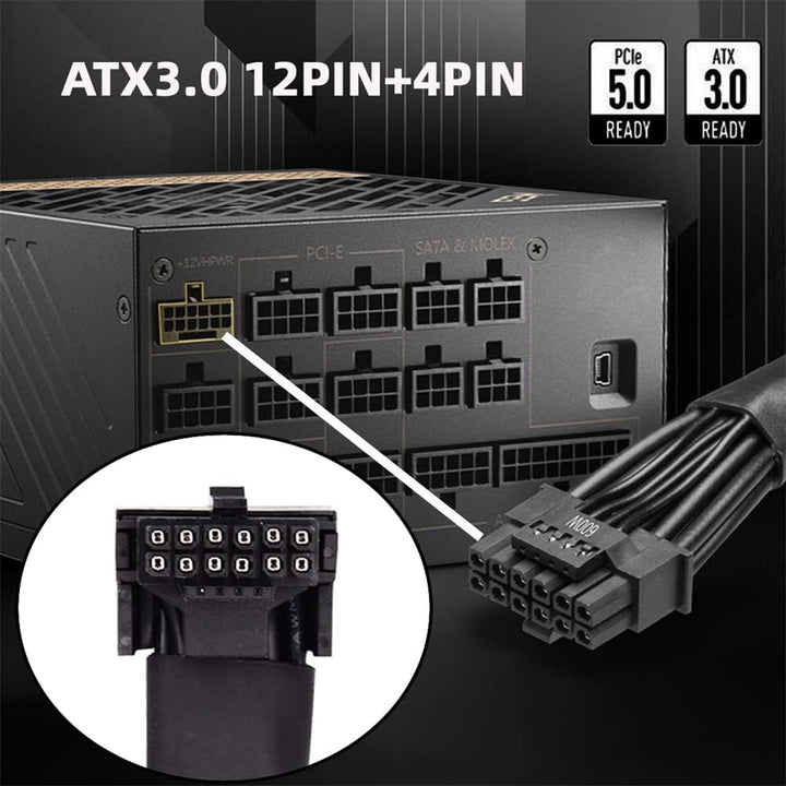 cablecc 12VHPWR ATX3.0 PCI-E 5.0 Power Modular Kabel Stecker zur weiblichen Verlängerung nach unten