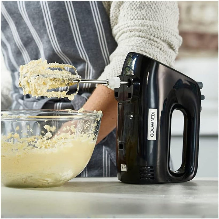 Kenwood Küchengeräte MixEasy HMP30.A0BK Handmixer, Handrührgerät mit 5 Geschwindigkeiten und Turbo-F