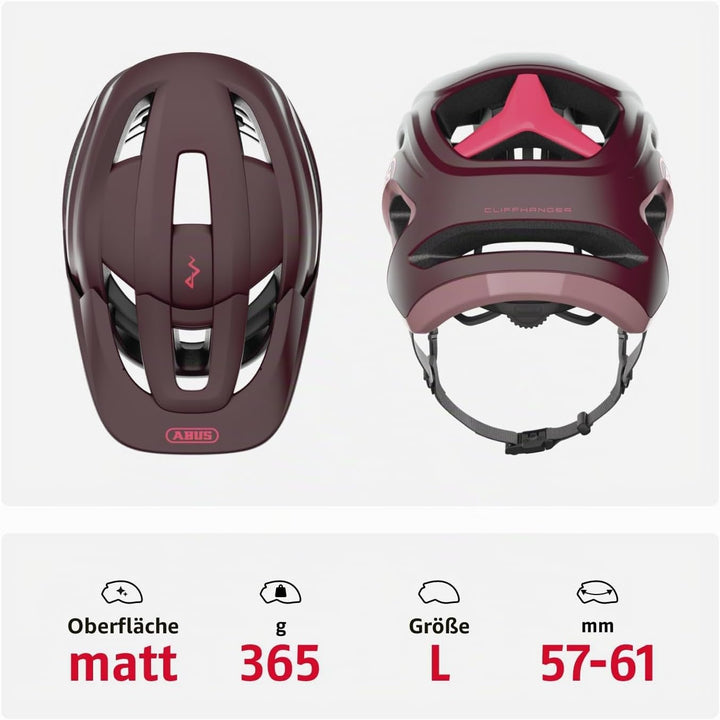 ABUS MTB-Helm Cliffhanger - Fahrradhelm für anspruchsvolle Trails - mit grossen Lüftungsöffnungen &amp;