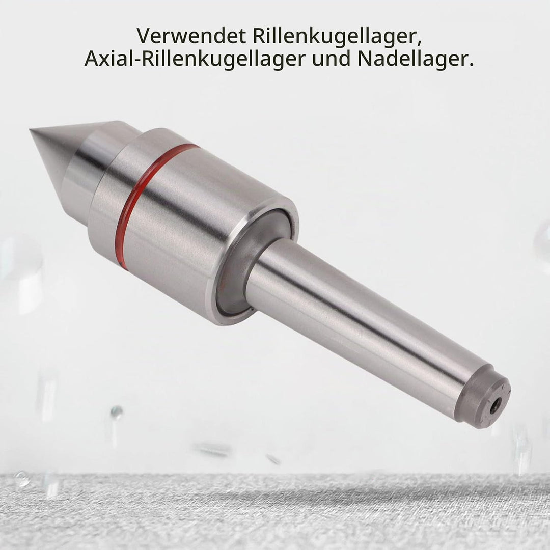 Reitstockmitte, 60° Konus MK2 140 mm Gesamtlänge Mitlaufende Spitze Wasserdicht zum Basteln