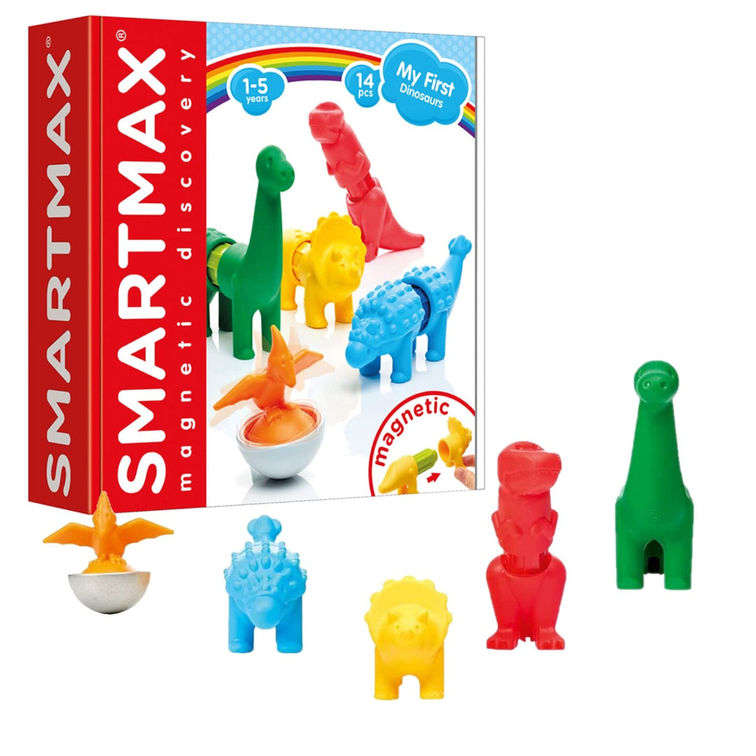 SMARTMAX - My First Dinosaurs, Magnetic Discovery Play Set, 14 Pieces, 1-5 Years Einzelbett, Einzelb